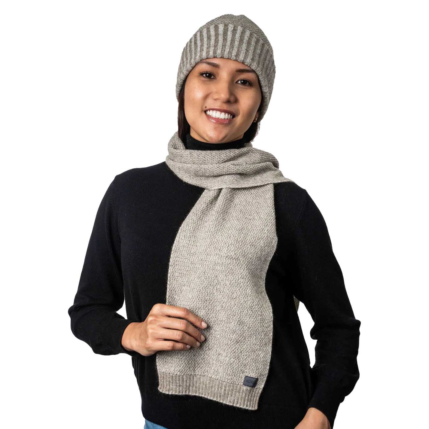 Koru Moss Stitch Plated Scarf
